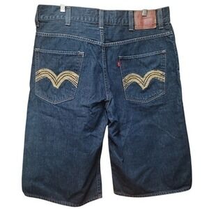 Levis  VTG 579 Blue Men Baggy 38 Preppy Embroidered Y2K Streetwear Boho Barncore